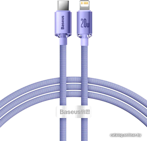 Кабель Baseus Crystal Shine Series Fast Charging USB Type-C - Lightning (1.2 м, фиолетовый)
Кабель Baseus Crystal Shine Series Fast Charging USB Type-C - Lightning (1.2 м, фиолетовый)