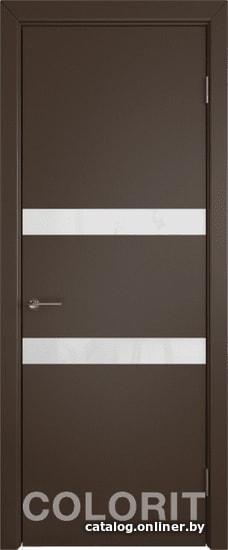 Межкомнатная дверь Юркас Colorit К6 ДО 80x200 (шоколад эмаль, стекло lacobel белый лак)
Межкомнатная дверь Юркас Colorit К6 ДО 80x200 (шоколад эмаль, стекло lacobel белый лак)