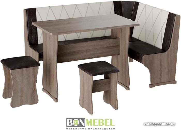 Обеденная группа Bon Mebel Гамма тип 2 (дуб сонома трюфель/кожзам шоколад/кожзам бежевый)
Обеденная группа Bon Mebel Гамма тип 2 (дуб сонома трюфель/кожзам шоколад/кожзам бежевый)