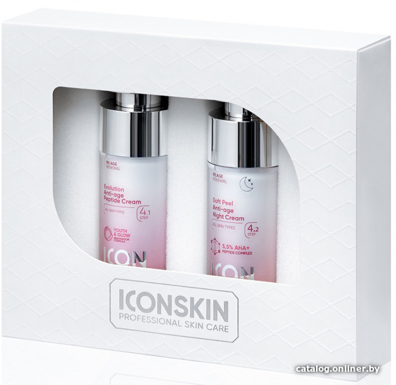 Icon Skin Набор для лица Re:Age Renewal №4 Крем Evolution 30 мл+Крем-пилинг Soft Peel ночной 30 мл
Icon Skin Набор для лица Re:Age Renewal №4 Крем Evolution 30 мл+Крем-пилинг Soft Peel ночной 30 мл