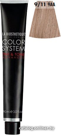 Крем-краска для волос La Biosthetique Color System Tint & Tone 9/11 светлый блонд пепельный интенсив.
Крем-краска для волос La Biosthetique Color System Tint & Tone 9/11 светлый блонд пепельный интенсив.