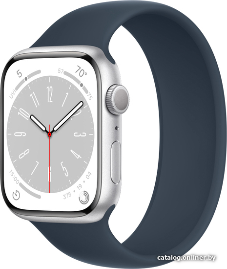 Умные часы Apple Watch Series 8 45 мм (алюминиевый корпус, серебристый/синий шторм, силиконовый ремешок)
Умные часы Apple Watch Series 8 45 мм (алюминиевый корпус, серебристый/синий шторм, силиконовый ремешок)