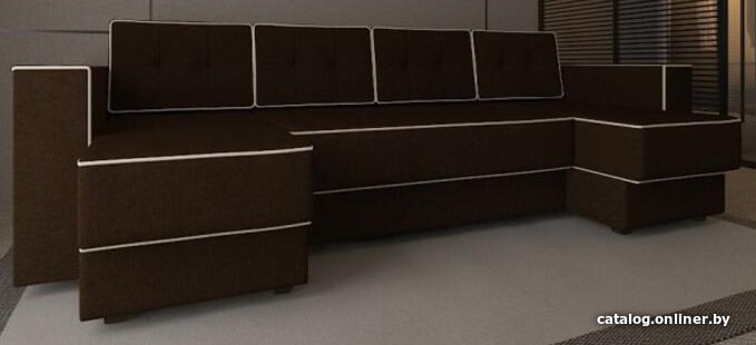П-образный диван Craftmebel Принстон П-образный (боннель, рогожка, коричневый)
П-образный диван Craftmebel Принстон П-образный (боннель, рогожка, коричневый)