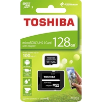 Карта памяти Toshiba THN-M203K1280EA microSDXC Class 10 128GB (с адаптером)