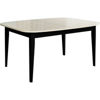 Кухонный стол Васанти плюс Партнер ПС-5 140-180x80 (бежевый глянец/черный)
