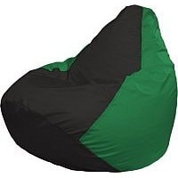 Кресло-мешок Flagman Груша Медиум Г1.1-397 (черный/зеленый)