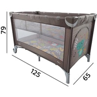 Манеж-кровать Baby Tilly Rio Plus T-1021 (песочно-бежевый)