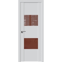 Межкомнатная дверь ProfilDoors 21U R 80x200 (аляска, стекло коричневый лак)