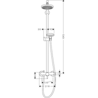 Душевая система  Hansgrohe Croma 100 Showerpipe (27154000)