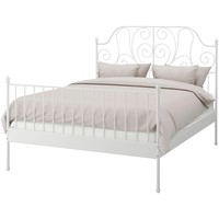 Кровать Ikea Лейрвик 200x140 (белый, основание Лонсет) 792.773.02
