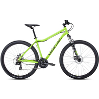 Велосипед Forward Sporting 29 2.0 D р.17 2022 (ярко-зеленый/черный)