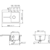 Кухонная мойка Schock Horizont 40D Small (D-100 S) Puro [700650]