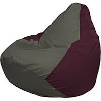 Кресло-мешок Flagman Груша Медиум Г1.1-358 (темно-серый/бордовый)