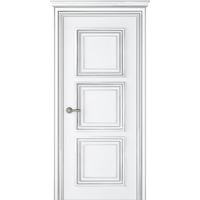 Межкомнатная дверь Belwooddoors Палаццо 3 80 см (полотно глухое, эмаль, белый/патина серебро)
