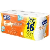 Туалетная бумага Grite Family Decor (16 рулонов)