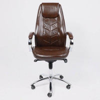 Кресло AksHome Kapral (натуральная кожа, коричневый)