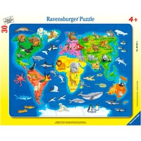 Мозаика/пазл Ravensburger Карта мира с животными