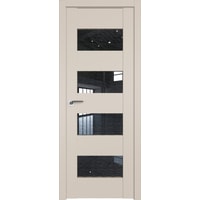 Межкомнатная дверь ProfilDoors 46U L 70x200 (санд/стекло дождь черный)