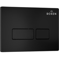 Унитаз подвесной Roxen Boro One Rimless 6 в 1 StounFix Slim 582388 (кнопка: черный матовый)
