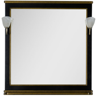  Aquanet Зеркало Валенса 100 00180294 (черный краколет/золото)