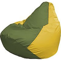 Кресло-мешок Flagman Груша Медиум Г1.1-228 (оливковый/желтый)