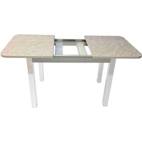 Кухонный стол Solt Мила 1 (мрамор белый/ноги квадратные белые)