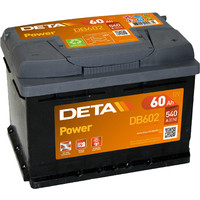 Автомобильный аккумулятор DETA Power DB602 (60 А·ч)