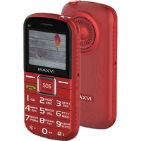 Кнопочный телефон Maxvi B5 (красный)