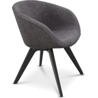 Интерьерное кресло Tom Dixon Scoop Low BL Fabric B (темно-серый/черный) в Гродно