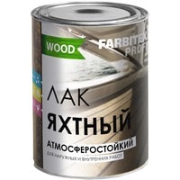 Лак Farbitex Profi Wood Уралкидный яхтный атмосферостойкий 0.8 л (прозрачный)