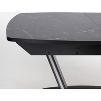Кухонный стол Аврора Дрезден 130-161.5x80 (камень черный/черный)