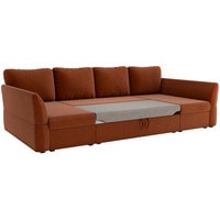 П-образный диван Лига диванов Гесен 29334 (рогожка, коричневый)