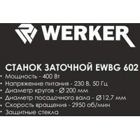 Заточный станок Werker EWBG602