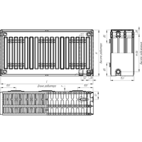 Стальной панельный радиатор Лидея ЛК 33-318 тип 33 300x1800