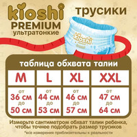 Трусики-подгузники Kioshi Premium Ультратонкие XL 12-18 кг (36 шт)