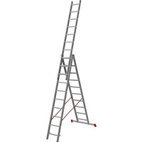 Лестница-стремянка Новая высота NV 123 алюминиевая трёхсекционная 3x10 ступеней в Солигорске