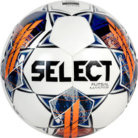 Футзальный мяч Select Futsal Master Grain V22 Fifa Basic (4 размер, белый/синий/оранжевый)