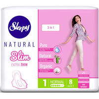 Прокладки гигиенические Sleepy Natural Slim Extra Thin 3 в 1 Normal Супертонкие (8 шт)