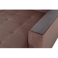 Угловой диван Мебельград Монако-1 (мора темно-коричневый /кофе структурный матовый)