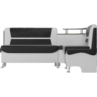 Угловой диван Mebelico Сидней 107391 (правый, черный/белый)