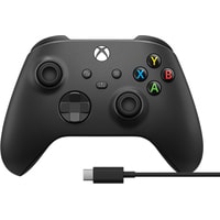 Геймпад Microsoft Xbox + USB-C кабель (черный)
