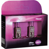 Галогенная лампа Flosser H1 12V 55W P14,5s Ultra +90% 2шт [3021180]
