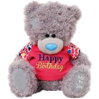 Классическая игрушка Me To You Мишка Teddy в красной майке Happy Birthday (20 см) [G01W3551]