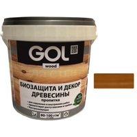 Пропитка GOL Wood Aqua Защитно-декоративная 0.9 кг (тик)
