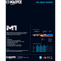 Кабель Klotz M1FS1K0100 (1 м, черный)