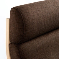 Интерьерное кресло Ikea Поэнг (березовый шпон/шифтебу коричневый) 193.027.95