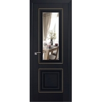 Межкомнатная дверь ProfilDoors 28U L 60x200 (черный матовый/мателюкс прозрачное золото)