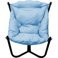 Кресло M-Group Чил 12360403 (черный/голубая подушка)