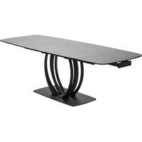 Кухонный стол M-City Matera 160 KL-136 614M04927 (серый мрамор матовый/черный)