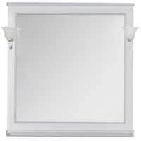  Aquanet Зеркало Валенса 100 (белый краколет/серебро) [180145+182019]